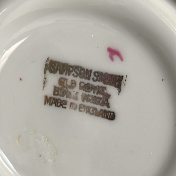 1950's Radfords English Bone China Teacup Saucer Pink And Blue Chintz Floral - Picture 2 of 8